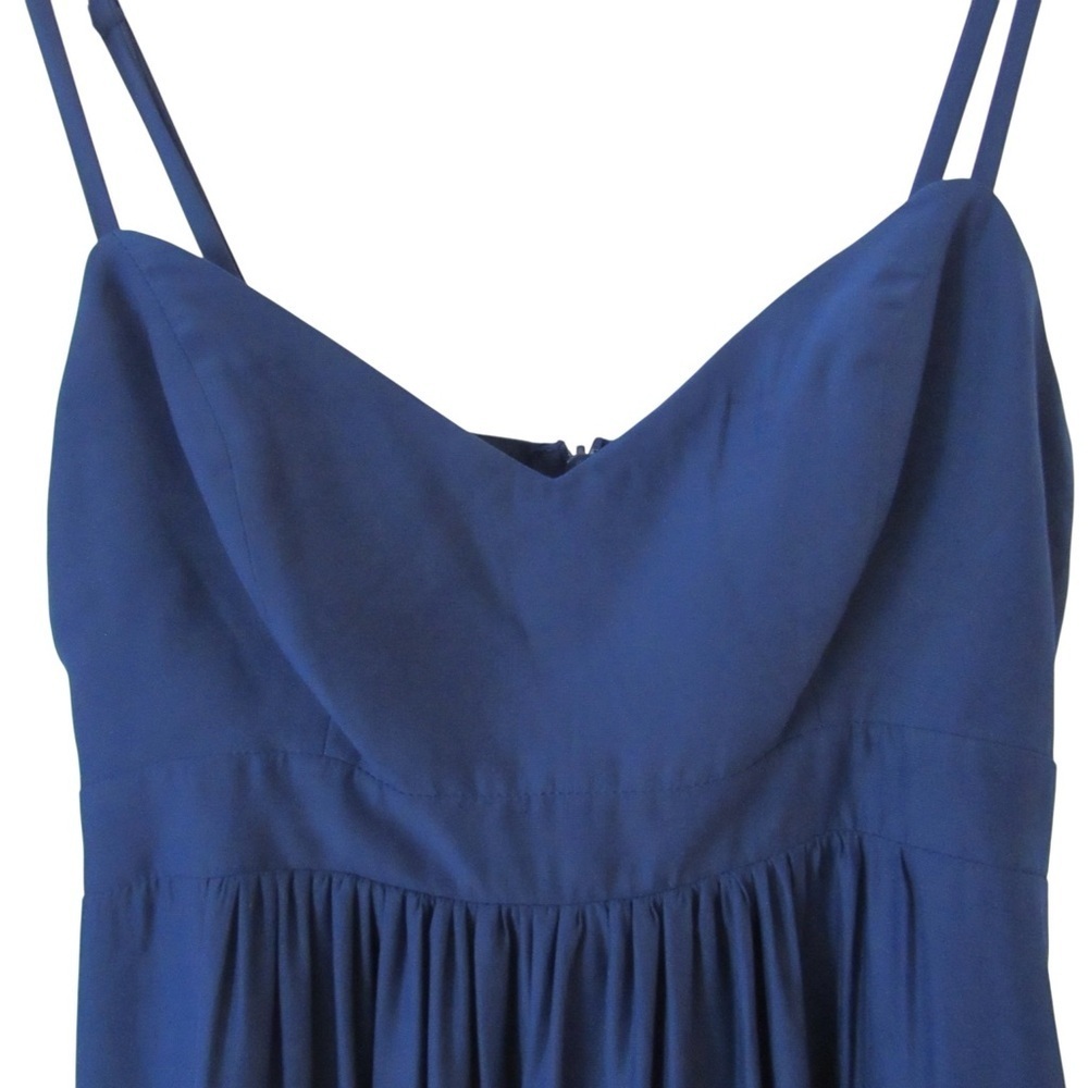 Felicity Coco Colby Woven Maxi Dress Small Navy Blue Sleeveless Sweetheart - Picture 4 of 11